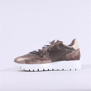 Wonders Odisei Nylon Bungee Trainer - Beige Bronze